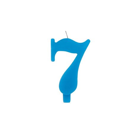 Candelina per Torta - Numero 7 (Azzurro)