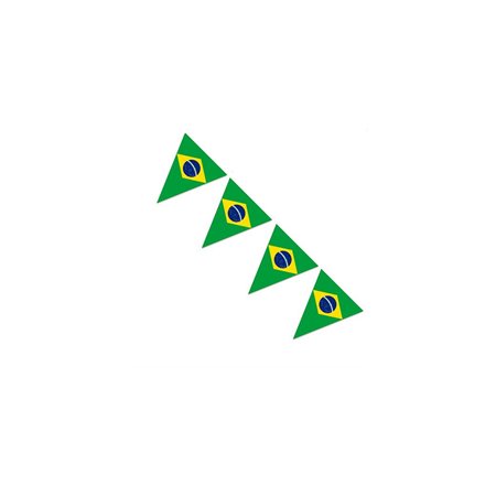 Festone in PVC - 9,5 m - Bandierine Brasile