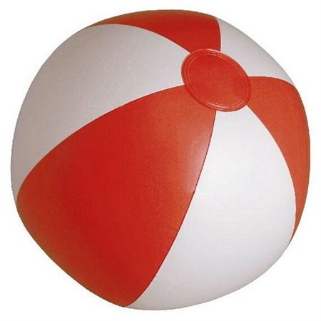 Pallone da Spiaggia Gonfiabile (Bianco e Rosso)