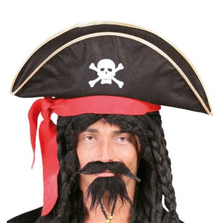 Cappello Pirata Bucaniere (Nero)